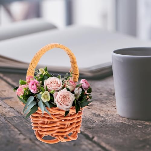 10Pcs Mini Woven Baskets with Handles for Party Favors