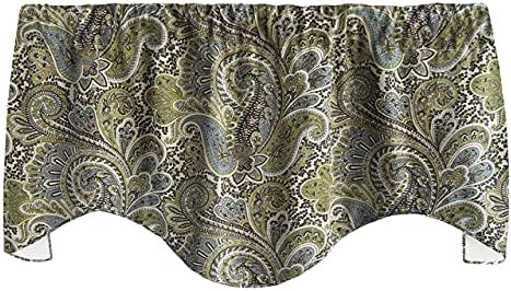 Brown Valance Curtains 53 Inch x 18 Inch Short Rod Pocket Lined