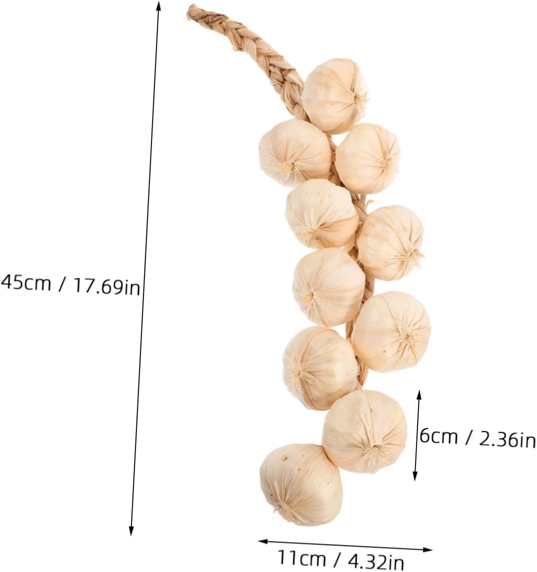 3Pcs Lifelike Fake Garlic Strings for Home and Photography Props