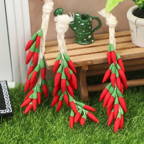 GLEAVI 5 Strings Lifelike Chili Props for Home Decor