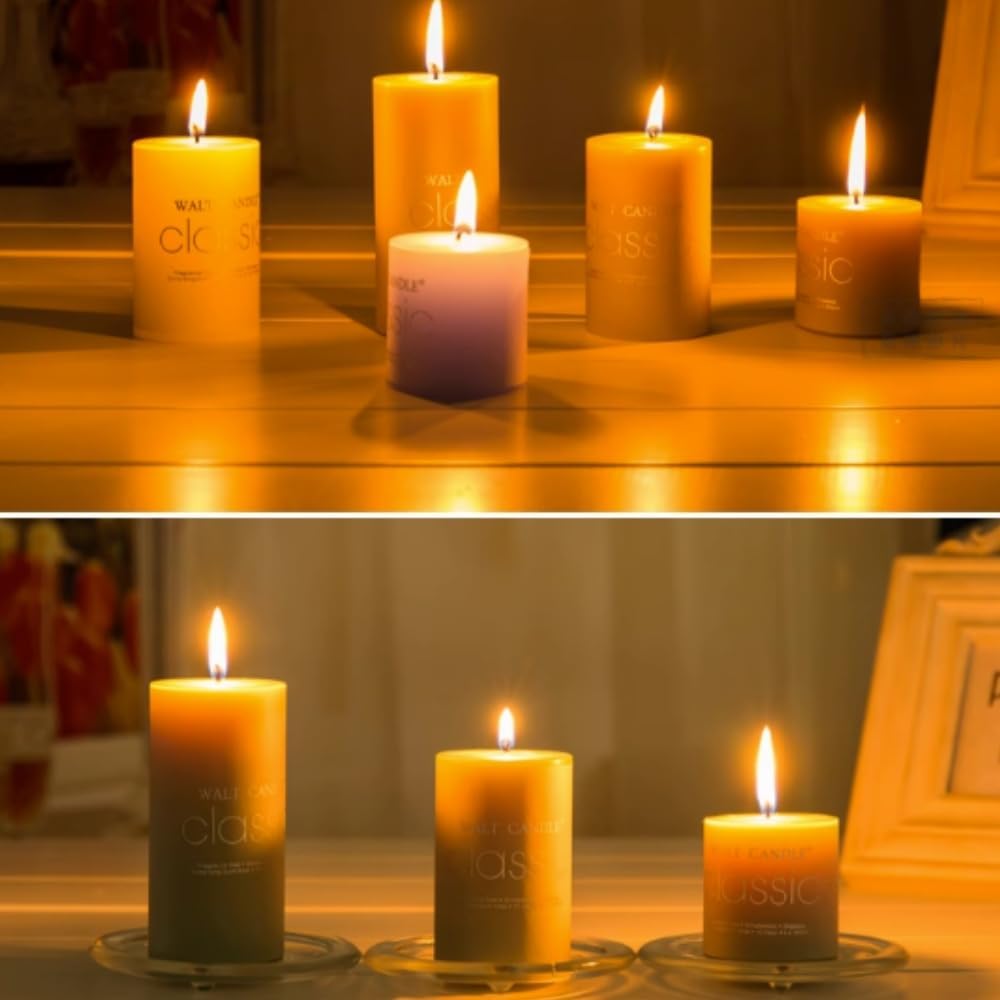 8 Pack 2x3 Inch Scented Dripless Pillar Candles - OUKEYI-100990