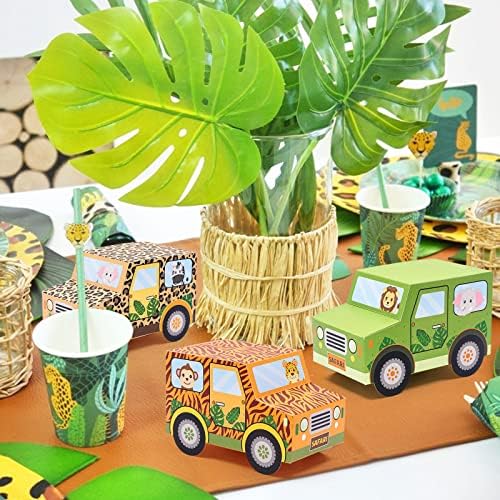 Set of 12 Jungle Animal Treat Boxes for Birthday Parties