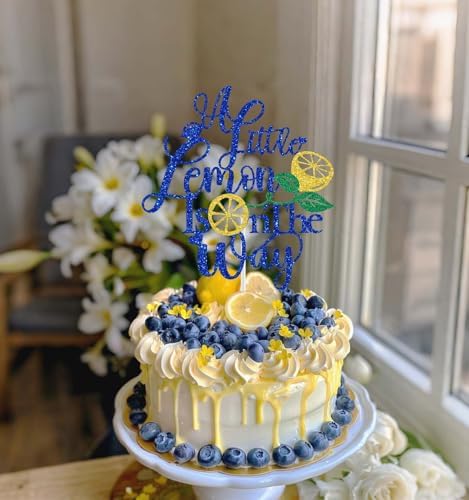 A Little Lemon is on the Way Cake Topper