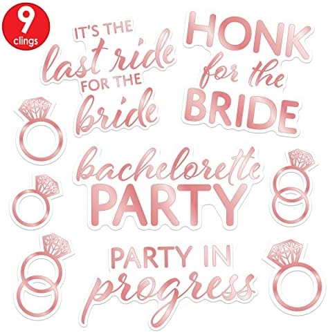 Beistle 9 Piece Bachelorette Car Decorations Vinyl Clings