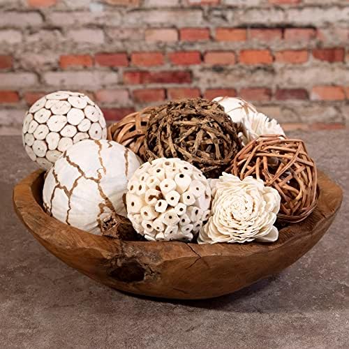 ANDALUCA Natural Tones Decorative Balls for Vases and Bowls