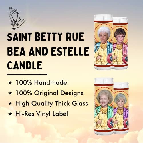Celeb Prayer Candle Golden Comedy Glass Jar Candle 8 Inch
