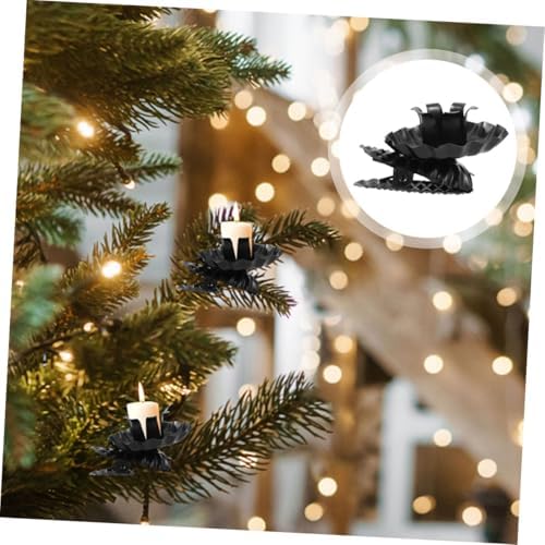 Cabilock 5 Sets Metal Christmas Tree Candle Holder Clip