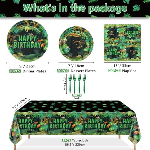 Reptile Birthday Party Set for 20 Guests