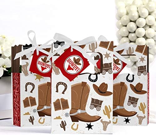 Big Dot of Happiness Western Hoedown Party Favor Boxes Set of 12