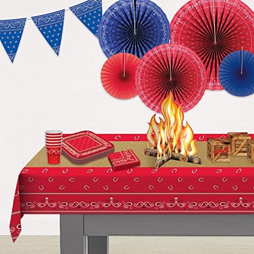 Beistle Red Bandana Table Covers 3 Pack