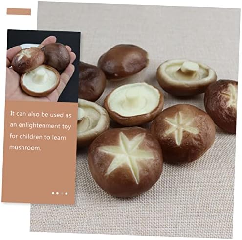 Healifty 6Pcs Realistic Mushroom Models for Photo Props