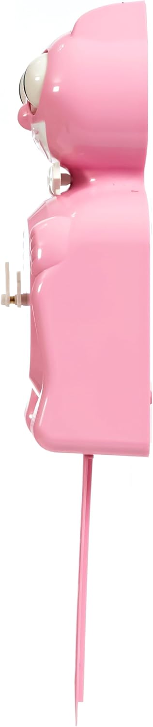 Pink Satin Kitty-Cat Klock for Kids Room
