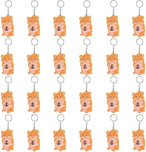 iMagitek 24 Pack Hamster Keychains for Parties