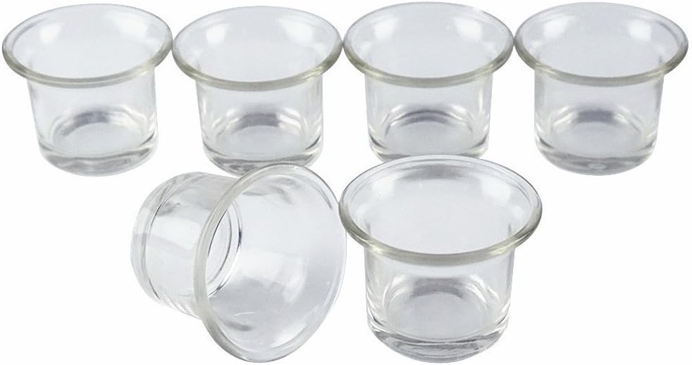 Clear Chunky Glass Votive Candle Holders 6 Count