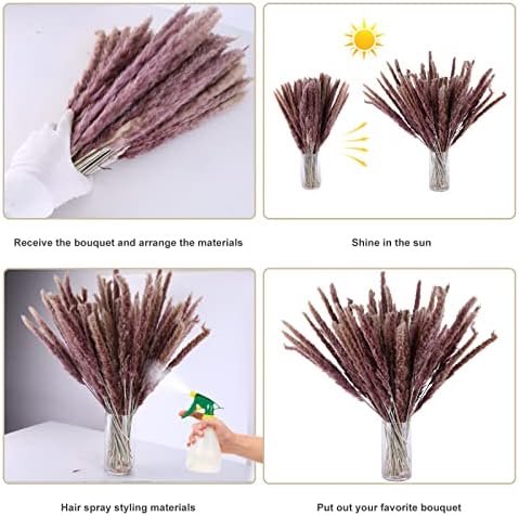 Eforcase 75PCS Dried Pampas Grass Boho Decor