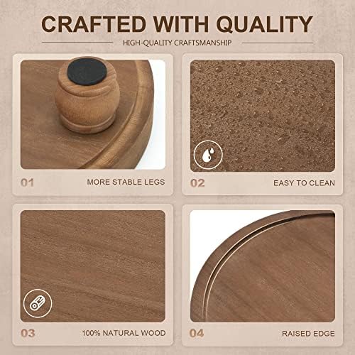 EOSAHR Rustic Wood Risers for Home Decor