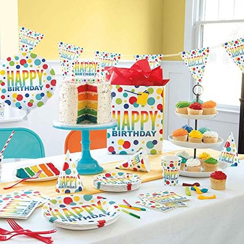 Multicolor Rainbow Spots Napkins Pack of 16