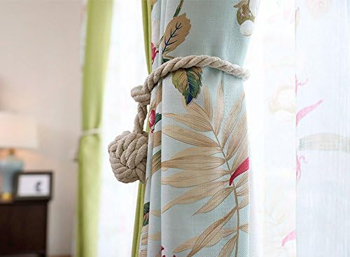 Melaluxe 4 Pack Curtain Tiebacks - Heavy Duty Beige Holdbacks
