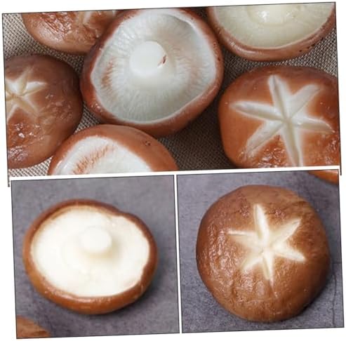 IMIKEYA Realistic Shiitake Mushroom Models 5pcs