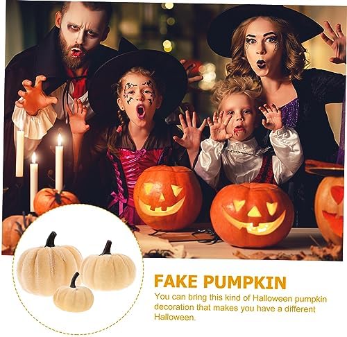 GLEAVI 6Pcs Artificial Pumpkins for Halloween Decorations