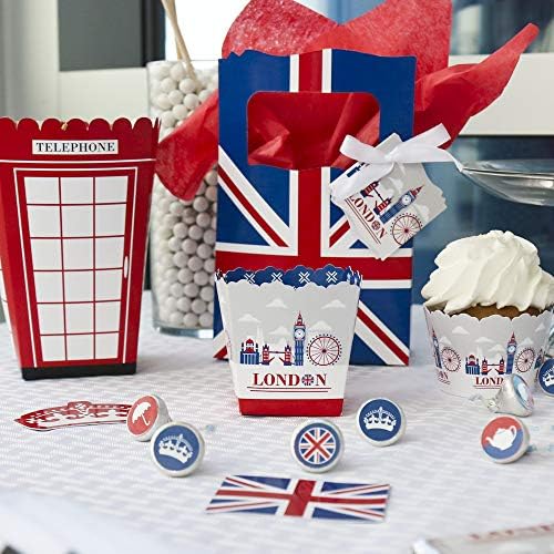 Big Dot of Happiness Cheerio London Party Favor Boxes Set of 12