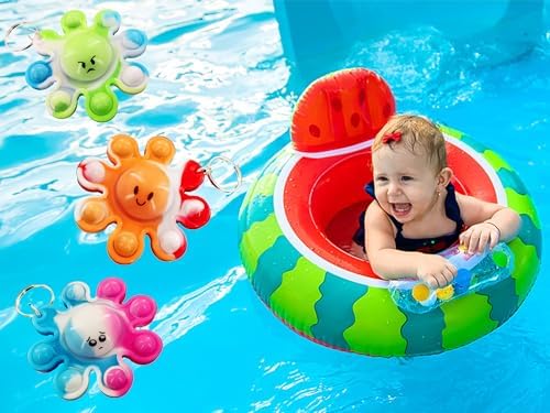 30 Pack Bulk Octopus Mini Pop Keychain Fidget Toy