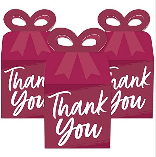 Burgundy Elegantly Simple Bow Box Set of 12
