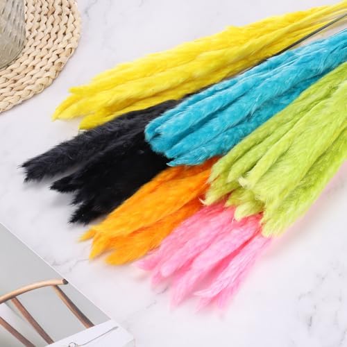 MECCANIXITY 30PCS Yellow Pampas Grass Decor