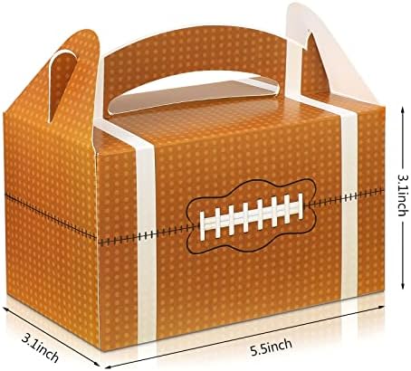 Zhehao 42 Pcs Football Treat Boxes with Handle