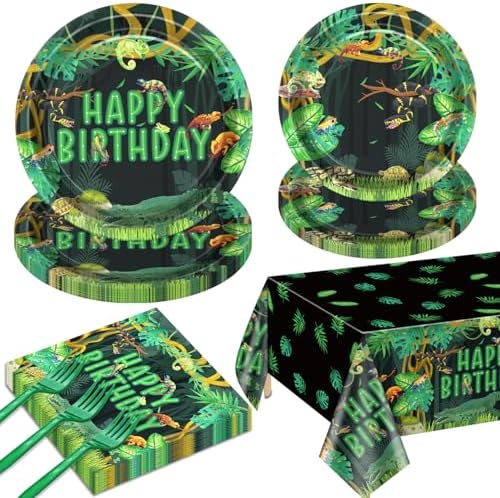 Reptile Birthday Party Set for 20 Guests