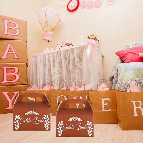Honoson 24 Pcs Mexican Party Favor Boxes with Traditional Designs