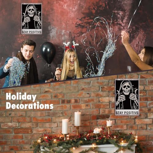 Halloween Skull Aluminium Plate Home Decor Sign