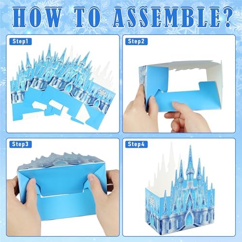 16Pcs Snowflake Favor Boxes for Winter Party Supplies