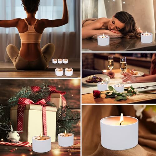 4 Oz Candle Tins Set of 24 Premium Matte White Jars with Lids