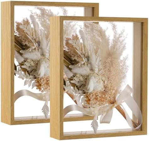 2 Pack Floating Picture Frame for Dried Flowers and Plants