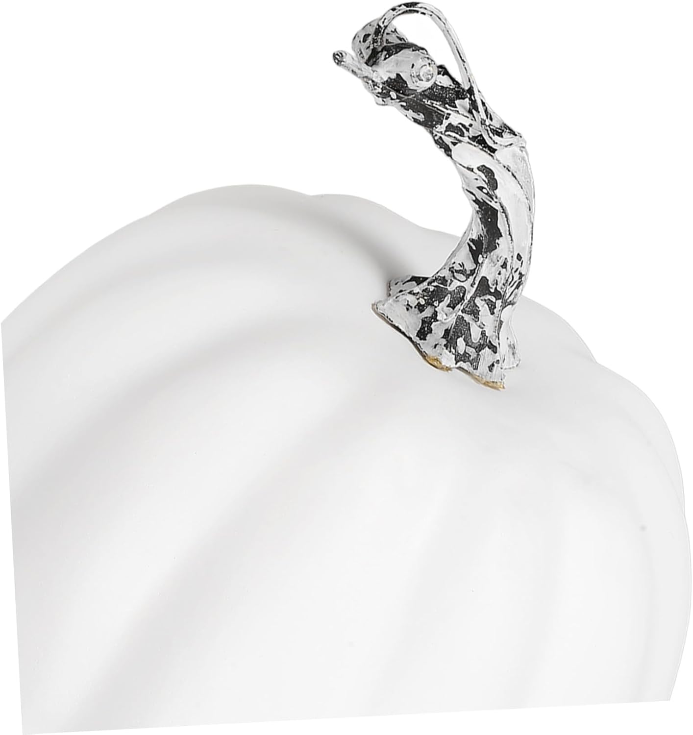 PRETYZOOM Artificial White Pumpkin Decoration for Halloween and Autumn