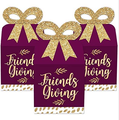 Big Dot of Happiness Friendsgiving Favor Boxes Set of 12