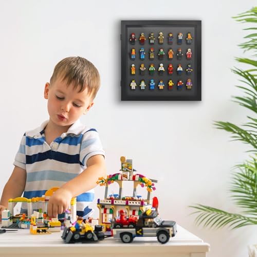 Americanflat 14x14 Minifigure Display Case - Black