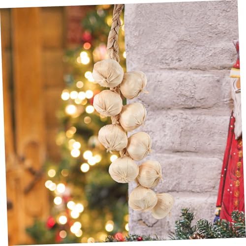 3Pcs Lifelike Fake Garlic Strings for Home and Photography Props
