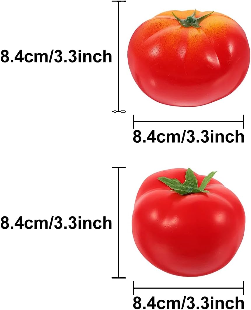 6pcs Foam Tomato Artificial Vegetable Home Decor Photo Prop