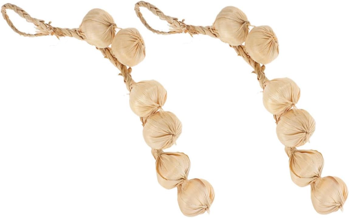 Cabilock Lifelike Fake Garlic Garland Strings for Photo Props