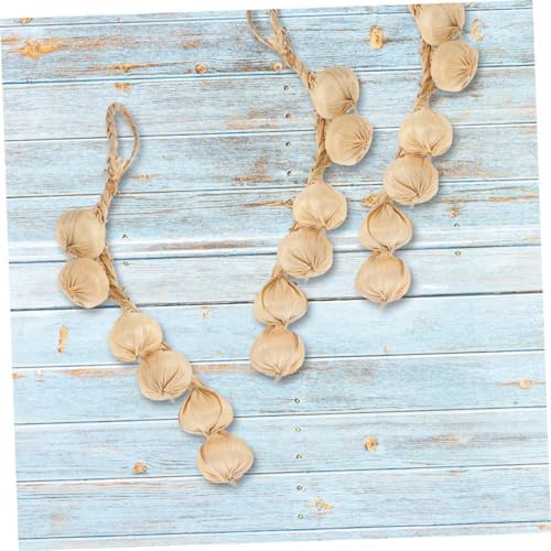 Cabilock Lifelike Fake Garlic Garland Strings for Photo Props