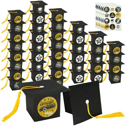 Phedrew Graduation Candy Boxes with Stickers