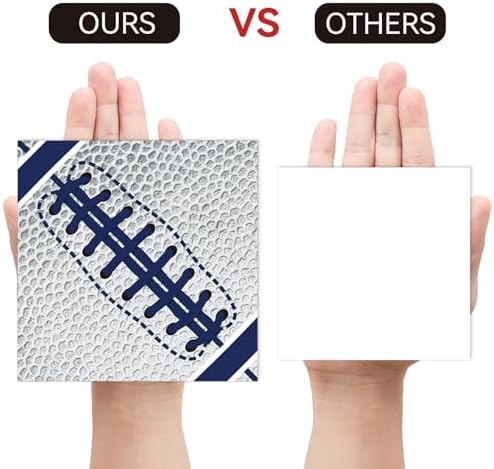 Qyeahkj 50Pcs Blue White Cowboys Football Napkins