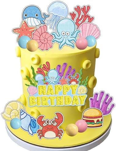 Under The Sea Birthday Cake Decorations Set