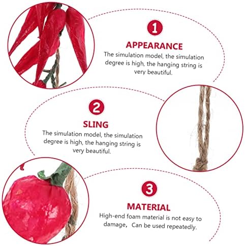 ABOOFAN 2Pcs Hanging Fake Peppers for Farmhouse Decor