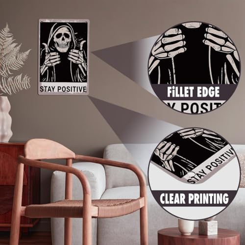 Halloween Skull Aluminium Plate Home Decor Sign