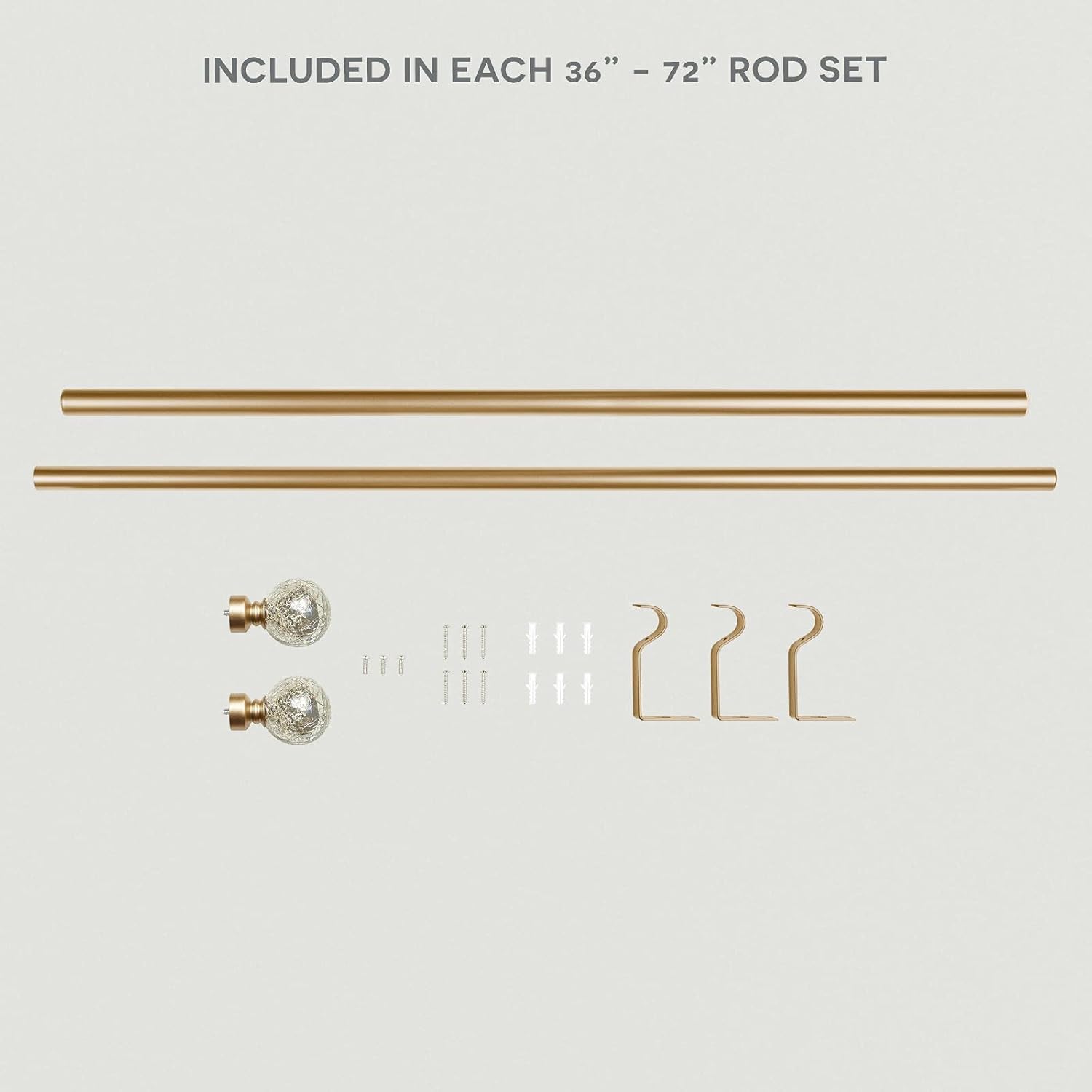 Exclusive Home Silver Aged Sphere Curtain Rod Set