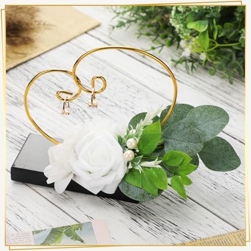Wedding Ring Holder Heart Shaped Flower Girl Basket Display Stand
