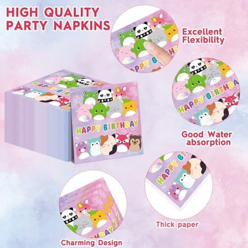 96Pcs Cute Animal Birthday Decorations Set